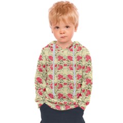 Retro 1880s Flowers Pattern 18 Kids  Overhead Hoodie