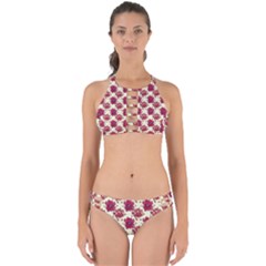 Retro 1880s Flowers Pattern 21 Perfectly Cut Out Bikini Set