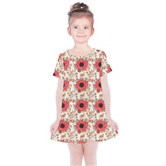 Retro 1880s Flowers Pattern 23 Kids  Simple Cotton Dress