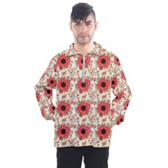 Retro 1880s Flowers Pattern 23 Men s Half Zip Pullover