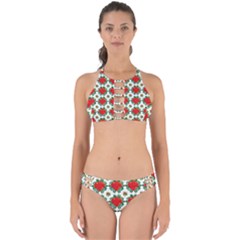 Retro 1880s Flowers Pattern 13 Perfectly Cut Out Bikini Set