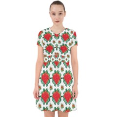 Retro 1880s Flowers Pattern 13 Adorable In Chiffon Dress