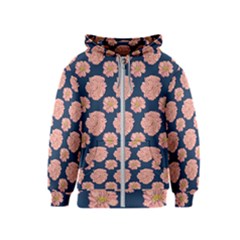 Retro 1880s Flowers Pattern 16 Kids  Zipper Hoodie