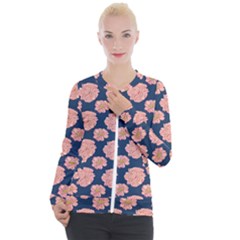 Retro 1880s Flowers Pattern 16 Casual Zip Up Jacket