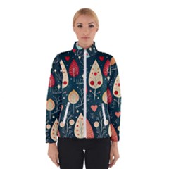 Christmas Tree Pattern Women s Bomber Jacket