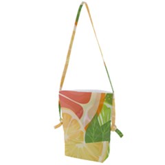 Citrus Fruit Healthy Vitamin Folding Shoulder Bag by Paksenen