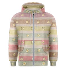 Stripes Floral Designs Men s Zipper Hoodie