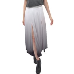 A Black And White Photo Of A Wall Velour Split Maxi Skirt