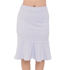 A White Background With A Brown Pattern On It Short Mermaid Skirt