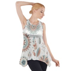 Pastel-boho-pattern Side Drop Tank Tunic