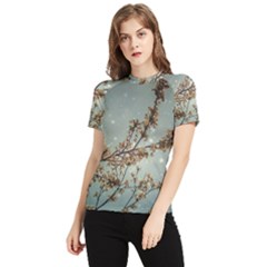 Dreamy Nature Motif Women s Short Sleeve Rash Guard by dflcprintsclothing