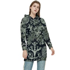 Weave Haeckel Lichenes Photobionten Women s Long Oversized Pullover Hoodie