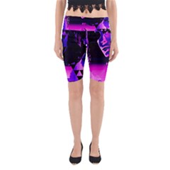 Counting Coup Ultraviolet Yoga Cropped Leggings by MRNStudios