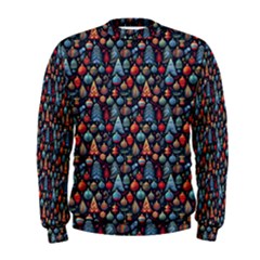 Vintage Style Christmas Decoration Pattern Motif Men s Sweatshirt