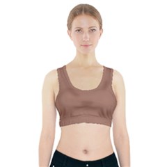 Mocha Mousse Hex Code #a47864 Sports Bra With Pocket by dressshop