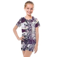 Marina Paper Cut Kids  Mesh T-shirt And Shorts Set