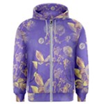 Flower Petal Bouquet Stem Floral Pattern Men s Zipper Hoodie