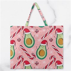 Avo Merry Christmas, Candies, Candy Cane Zipper Large Tote Bag by kyorashop23