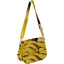 Bananas, Macro, Fruits, Ripe Bananas Saddle Handbag View1