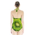 Kiwi Fruits, Close-up, Exotic Fruit Halter Swimsuit View2