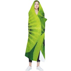 Kiwi Fruits, Close-up, Exotic Fruit Wearable Blanket