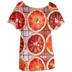 Peorange, Fruit, Citrus Women s Oversized T-shirt