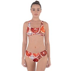 Peorange, Fruit, Citrus Criss Cross Bikini Set