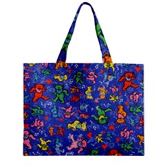 Grateful Dead Dancing Bears Pattern Zipper Mini Tote Bag