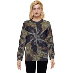 Abstract Organic Pattern Design In Dark Warm Colors Hidden Pocket Sweatshirt by dflcprintsclothing