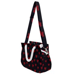 Small Cute Hearts  Rope Handles Shoulder Strap Bag by ConteMonfrey