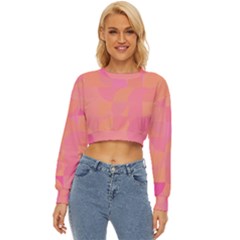 Geometric Pink Ocean  Lightweight Long Sleeve Sweatshirt