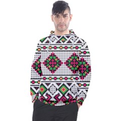 Ukrainian Folk Seamless Pattern Ethnic Ornament Border Element Traditional Men s Pullover Hoodie by Grandong