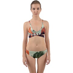 Mountains Wrap Around Bikini Set