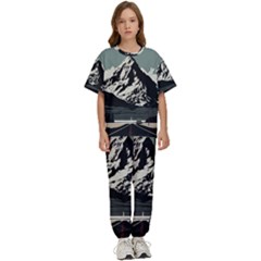 Mountains Kids  T-shirt And Pants Sports Set