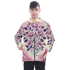 Roses Flowers Bloom Nature Blossom Men s Half Zip Pullover by Salmanaz77