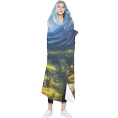 Forest Landscape Nature Trees Wearable Blanket