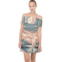 Artwork Painting Sculpture Nature Off Shoulder Chiffon Dress View1