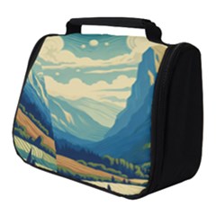 Mountains Nature Forest Landscape Full Print Travel Pouch (small)