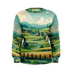 Countryside Meadow Rural Bloom Women s Sweatshirt