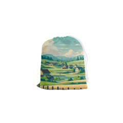 Countryside Meadow Rural Bloom Drawstring Pouch (xs)