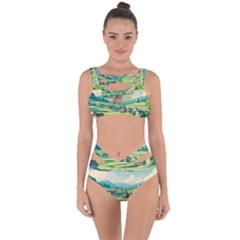 Countryside Meadow Rural Bloom Bandaged Up Bikini Set 