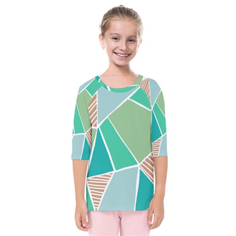 Geometric Colors  Pool Kids  Quarter Sleeve Raglan T-shirt by ConteMonfrey