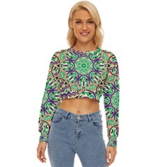 Cold Colors Mandala   Lightweight Long Sleeve Sweatshirt