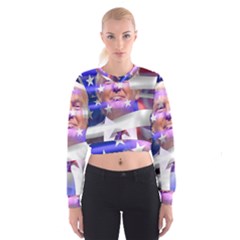 Donald Trump Flag Cropped Sweatshirt by vintagetrump