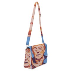 Orange Donald Trump Shoulder Bag With Back Zipper by vintagetrump