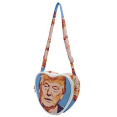 Orange Donald Trump Heart Shoulder Bag by vintagetrump