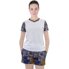 Floral Design 04 Women s Mesh T-shirt And Shorts Set