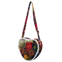 Floral Design 06 Heart Shoulder Bag by myclothy