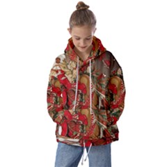 Christmas Art 01 Kids  Oversized Hoodie by myclothy