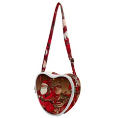 Christmas Art Heart Shoulder Bag